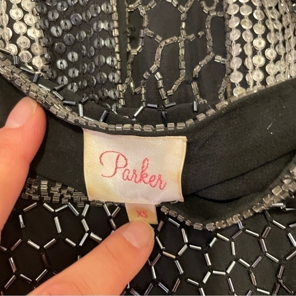 𝅺parker Black and silver sequins tunic size XS - Picture 5 of 7